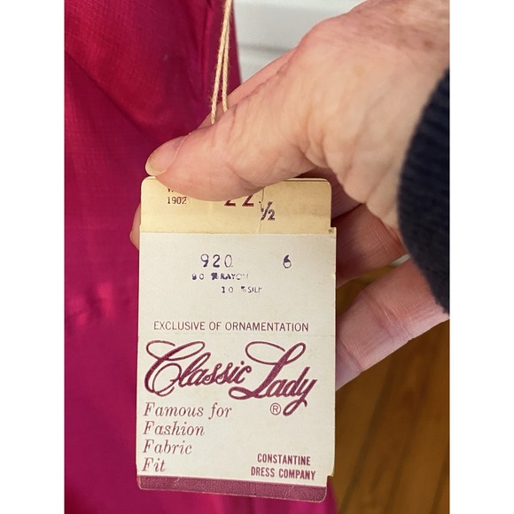 NWT 60  VTG Dress Classic Lady By Constantine Pink Aline Boho Flaws Sz 22 - Picture 2 of 16